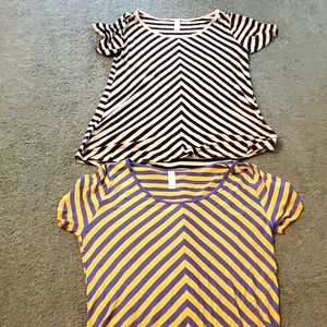 2-EUC LuLaRoe Classic tshirts, sz Lg
